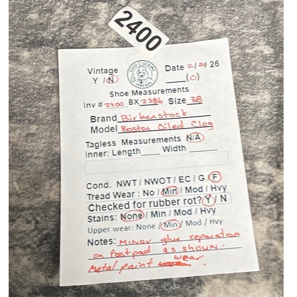 Birkenstock Womens 38 Boston Oiled Leather Clogs Solid Elemental Blue Comfort - Picture 3 of 13